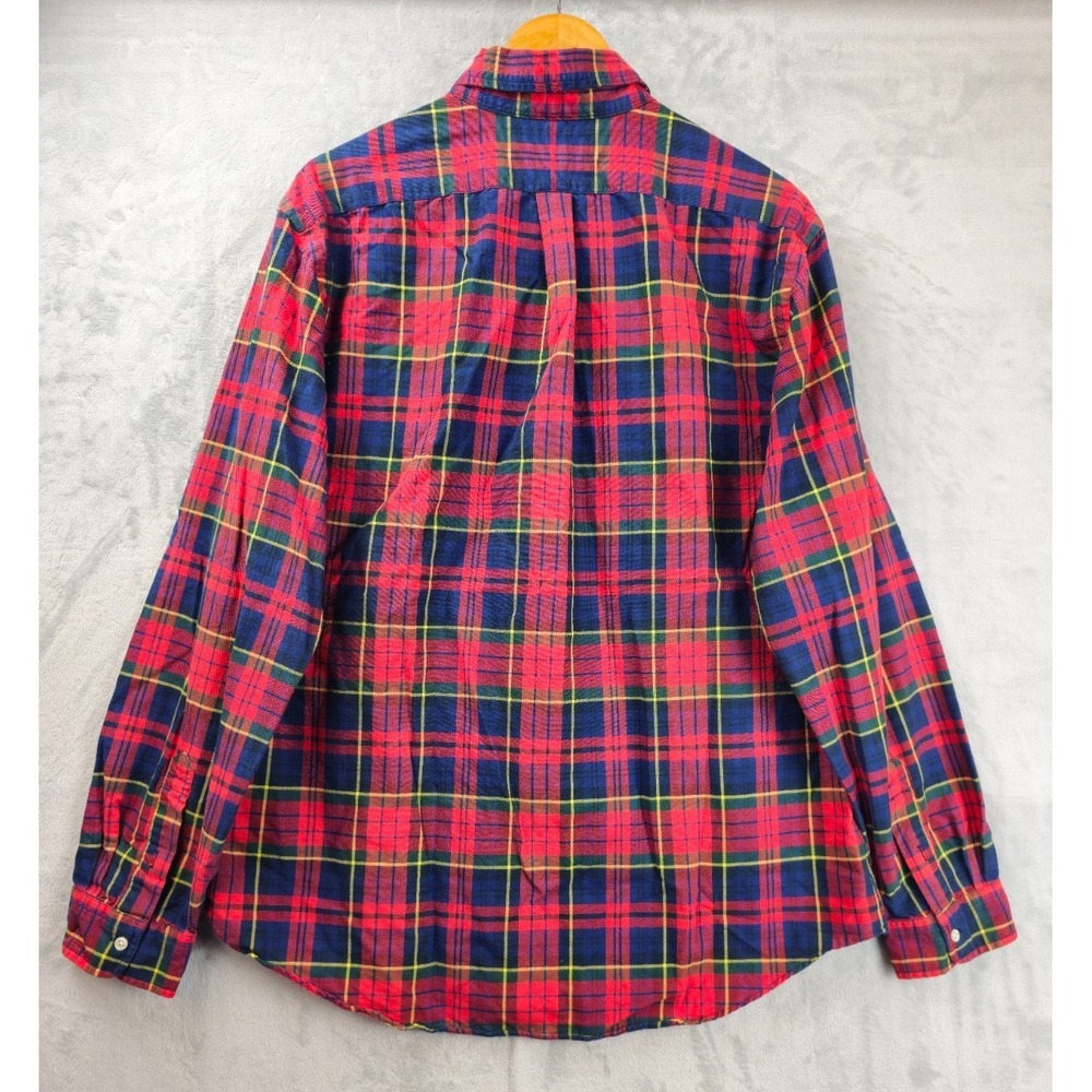 Polo Ralph Lauren Shirt Mens XXL Red Green Blue Plaid Oxford Slim Fit - Picture 4 of 5
